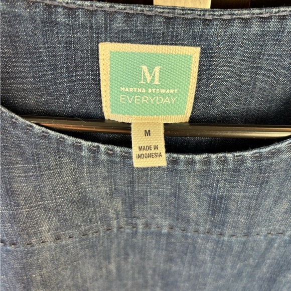 Martha Stewart Everyday Denim Top with Gold Accent - Picture 2 of 5